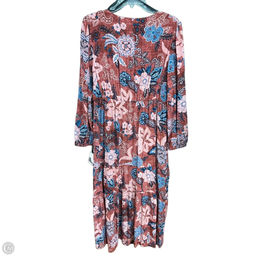 Dress Casual Maxi By Cmb In Floral Print, Size: L