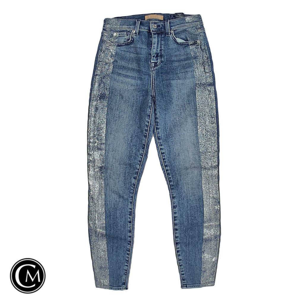 Jeans Skinny By 7 For All Mankind In Blue Denim, Size: 2