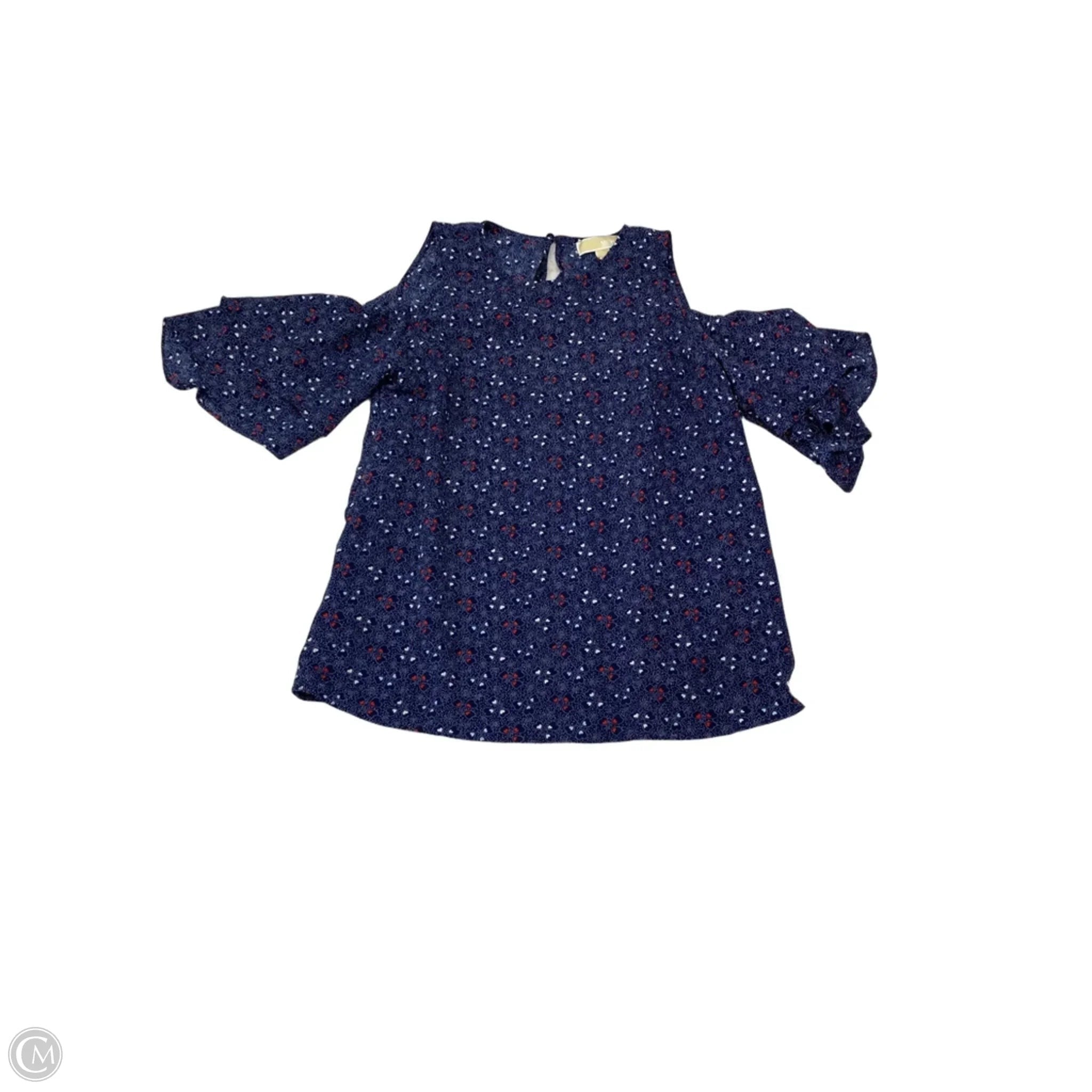 Blouse Designer By Michael Kors In Navy, Size: M