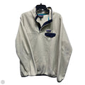 Jacket Fleece By Patagonia In Blue & Cream, Size: Xl