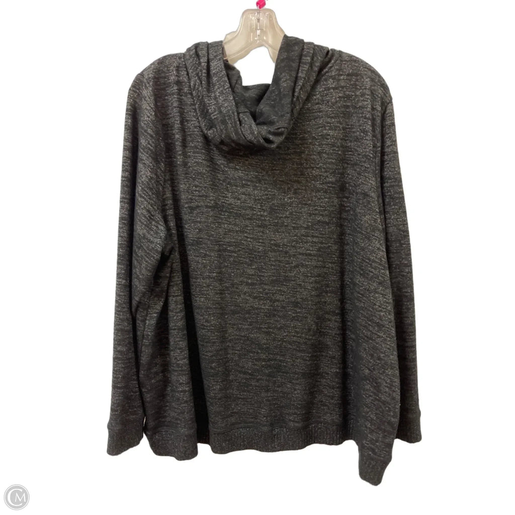 Sweatshirt Hoodie By Chicos In Black, Size: 1x