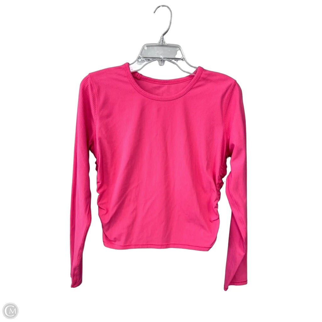 Athletic Top Long Sleeve Crewneck By Lululemon In Pink, Size: 8