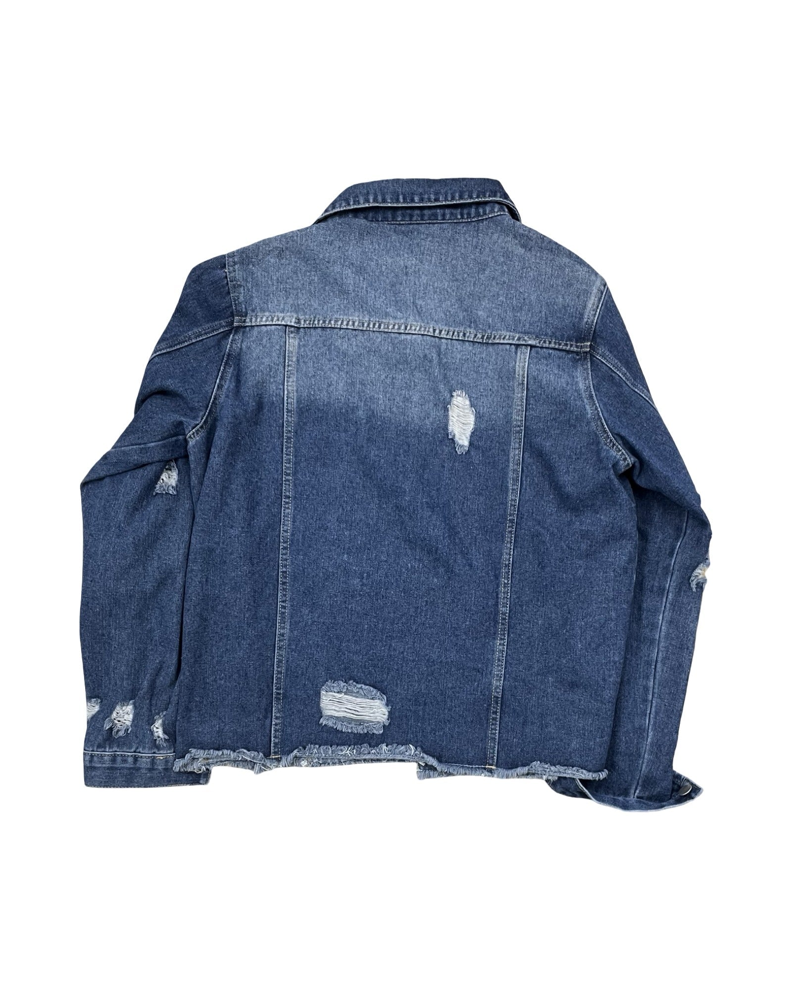 Jacket Denim By Clothes Mentor In Blue Denim, Size:L