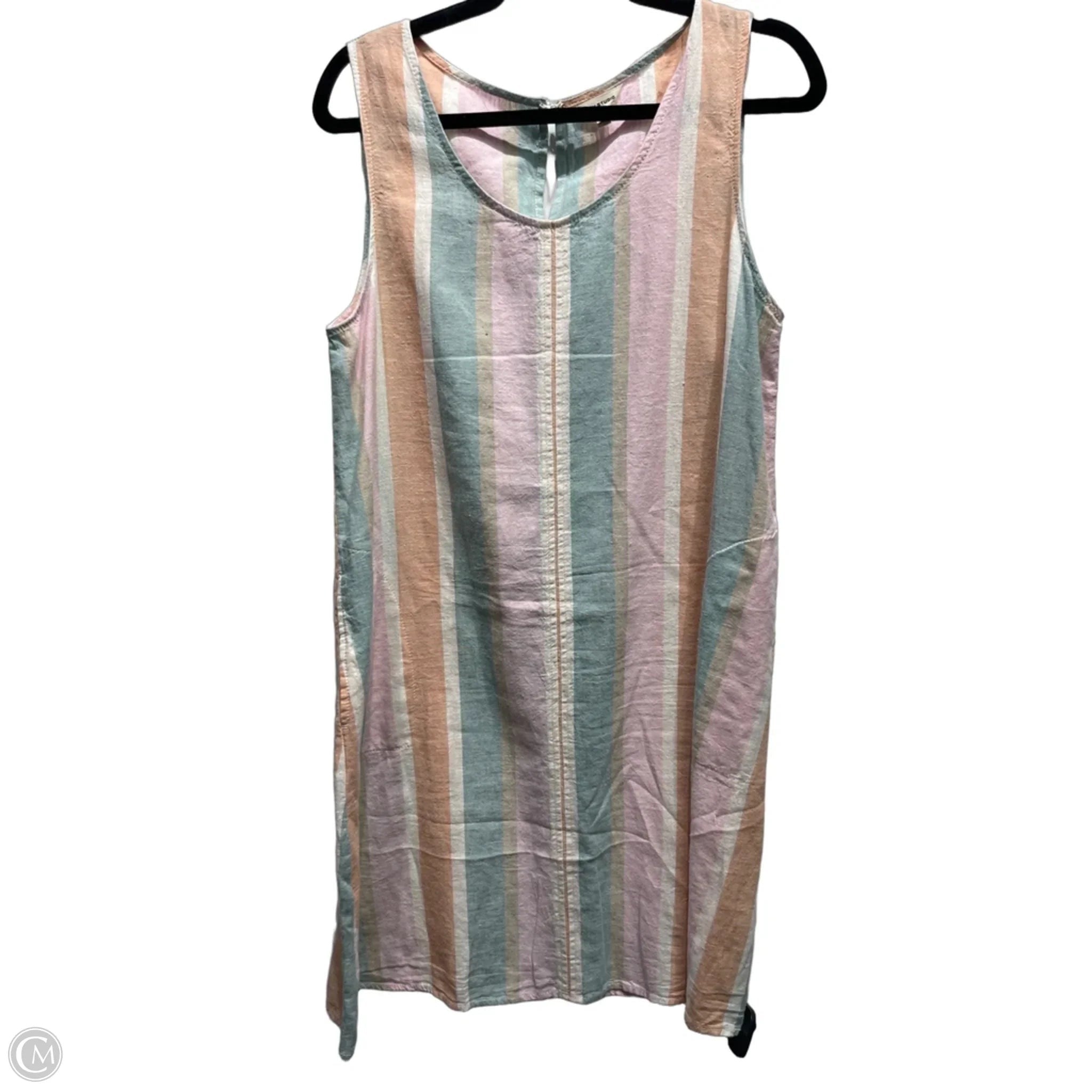 Dress Casual Short By Max Studio In Green & Pink, Size: L