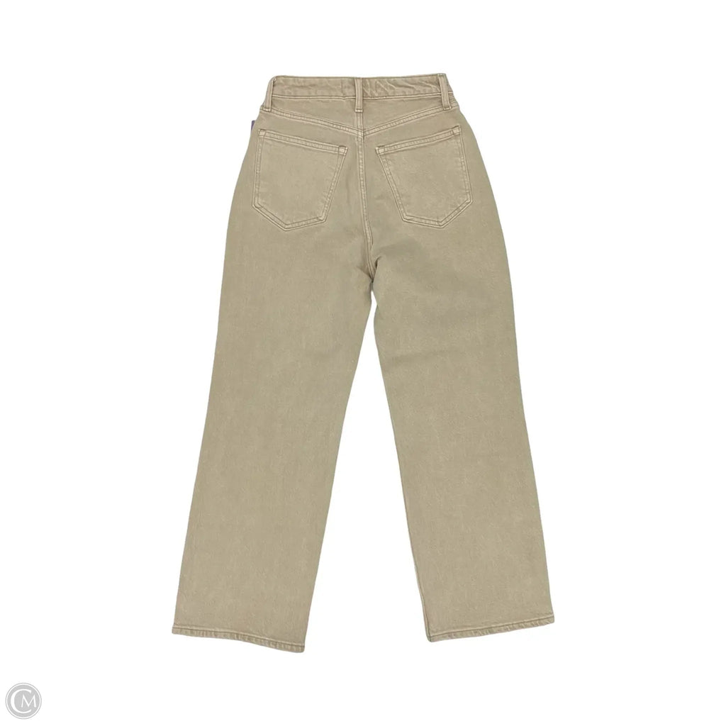 Jeans Straight By Abercrombie And Fitch In Cream Denim, Size: 0