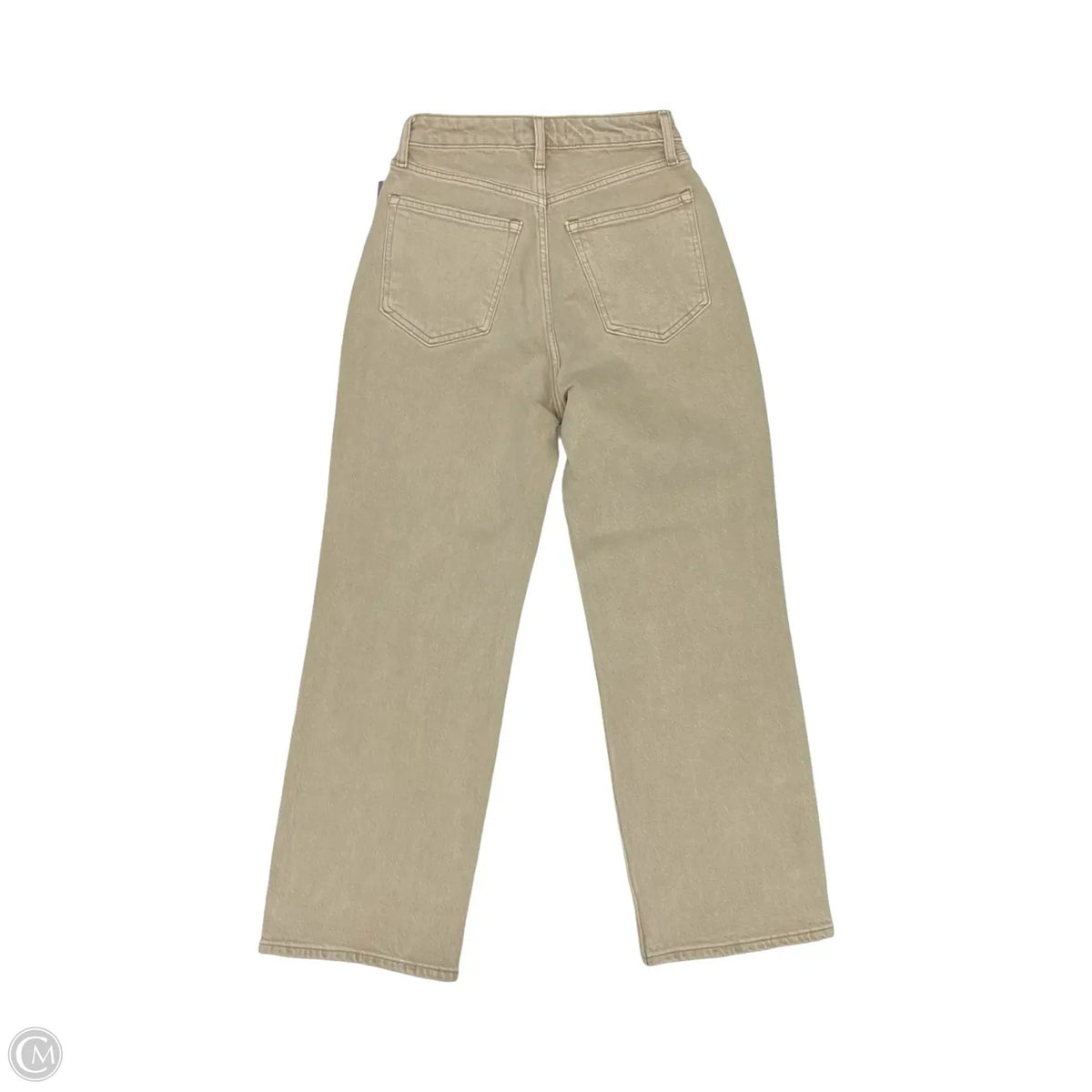 Jeans Straight By Abercrombie And Fitch In Cream Denim, Size: 0