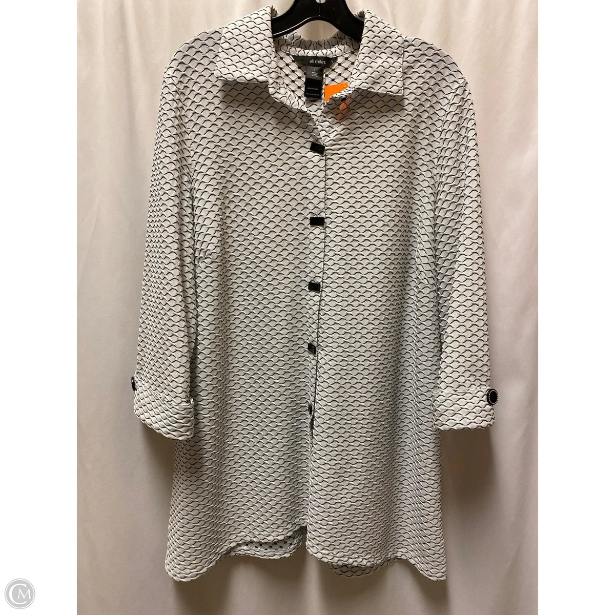 Cardigan By Ali Miles In Black & White, Size: L