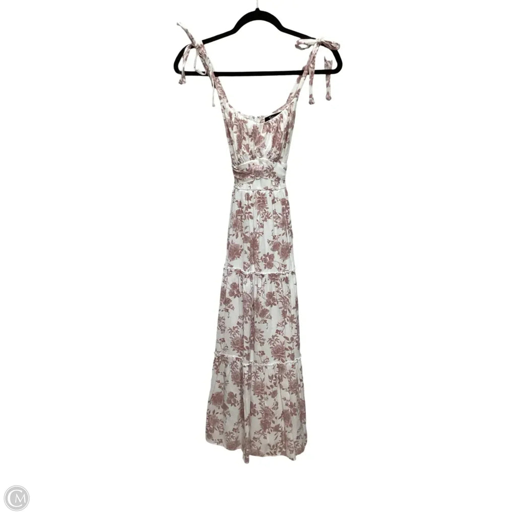 Dress Casual Maxi By Trixxi In Pink & White, Size: M