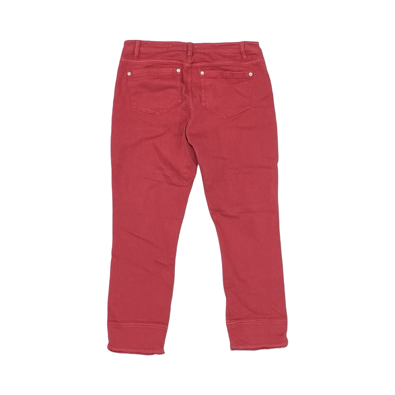Jeans Cropped By J. Jill In Red Denim, Size:6