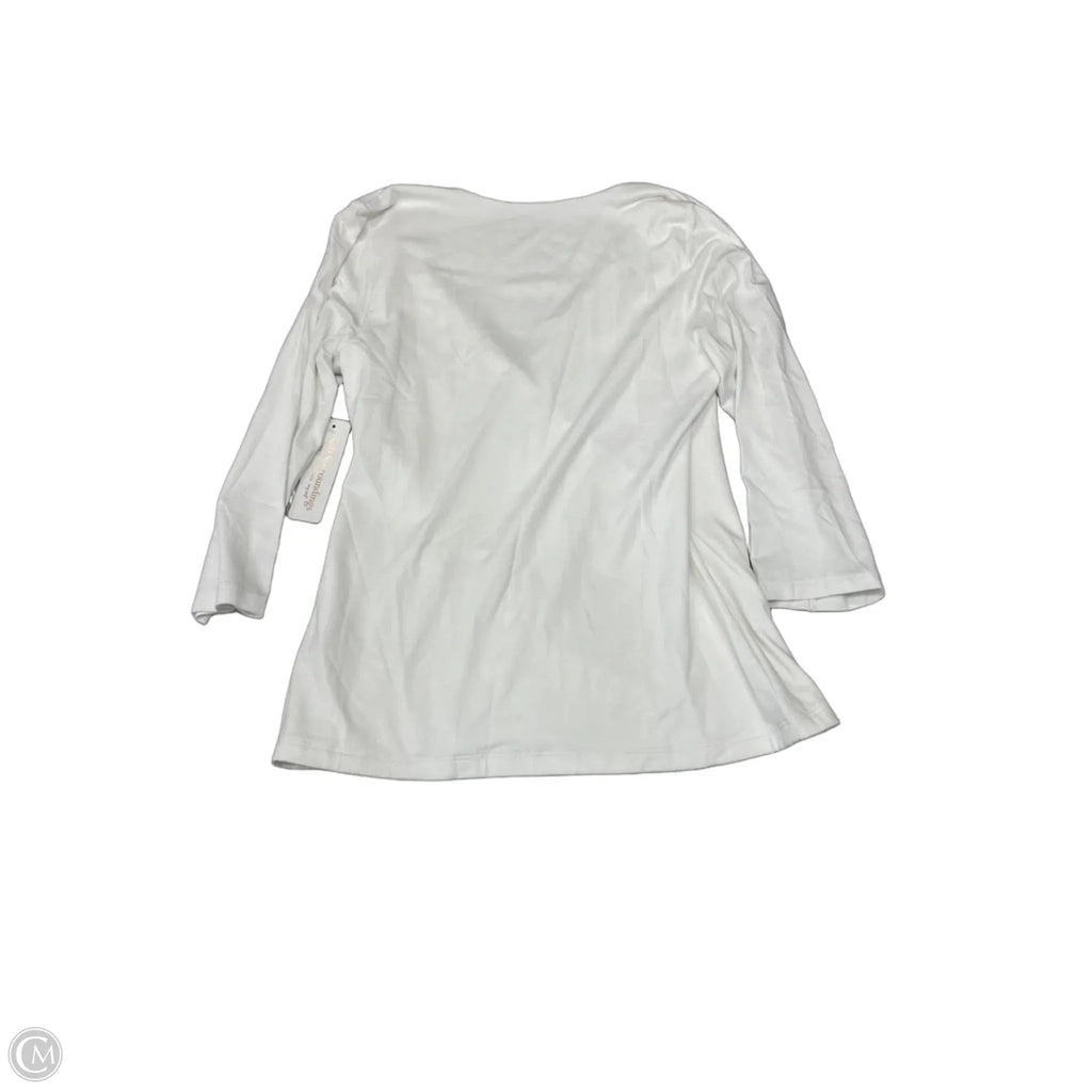 Top Long Sleeve By Soft Surroundings In White, Size: M