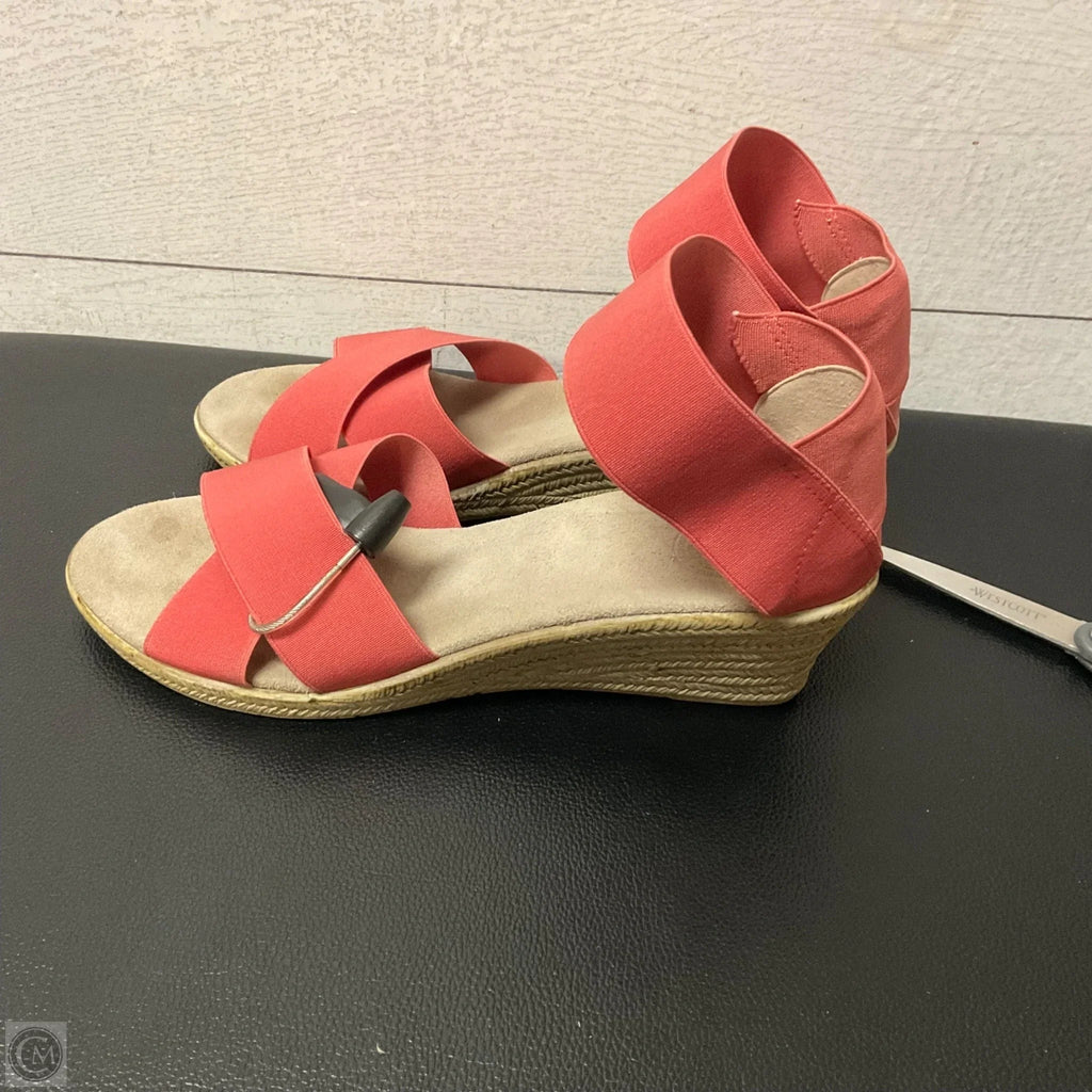 Sandals Heels Wedge By Clothes Mentor In Pink, Size: 10