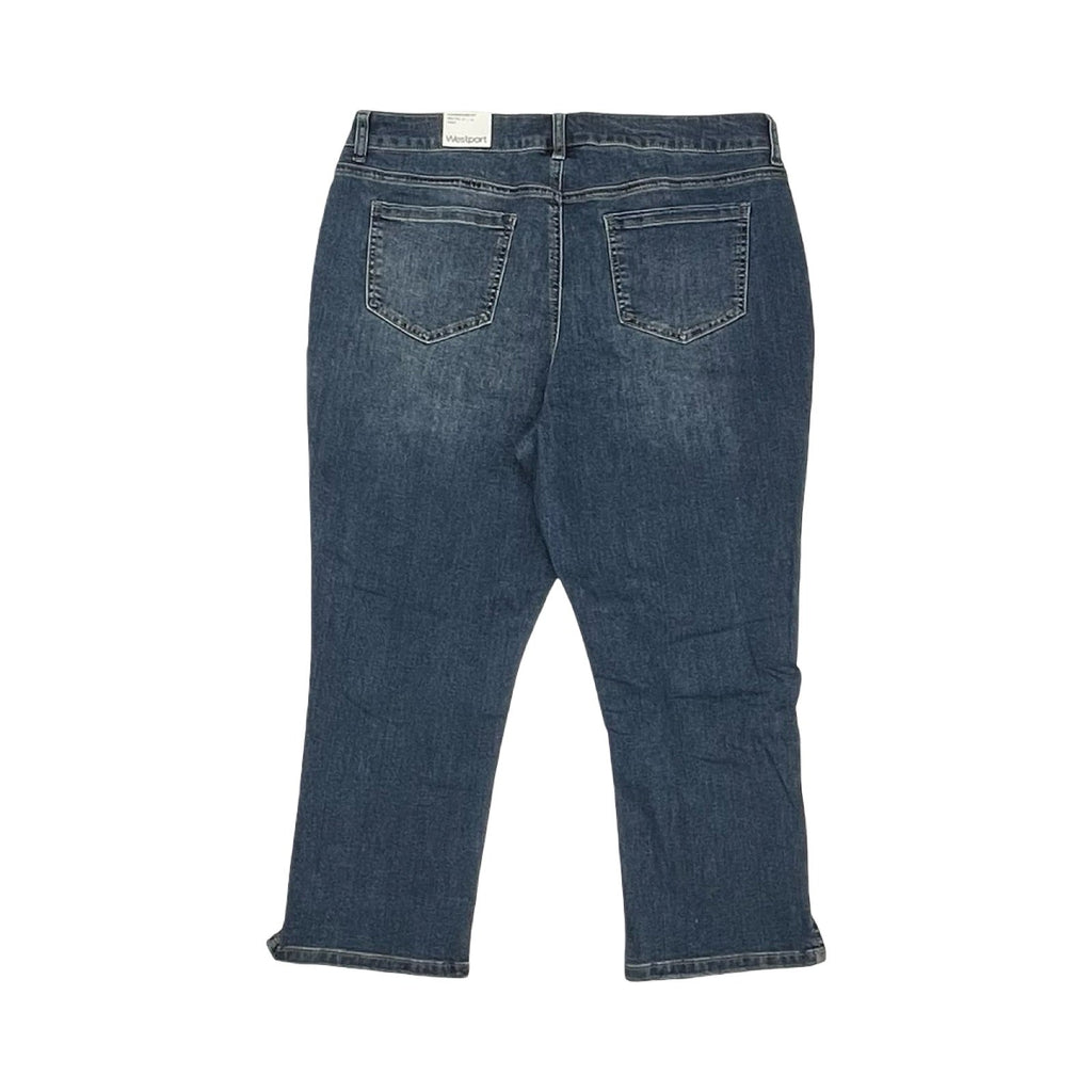 Jeans Cropped By Westport In Blue Denim, Size:14