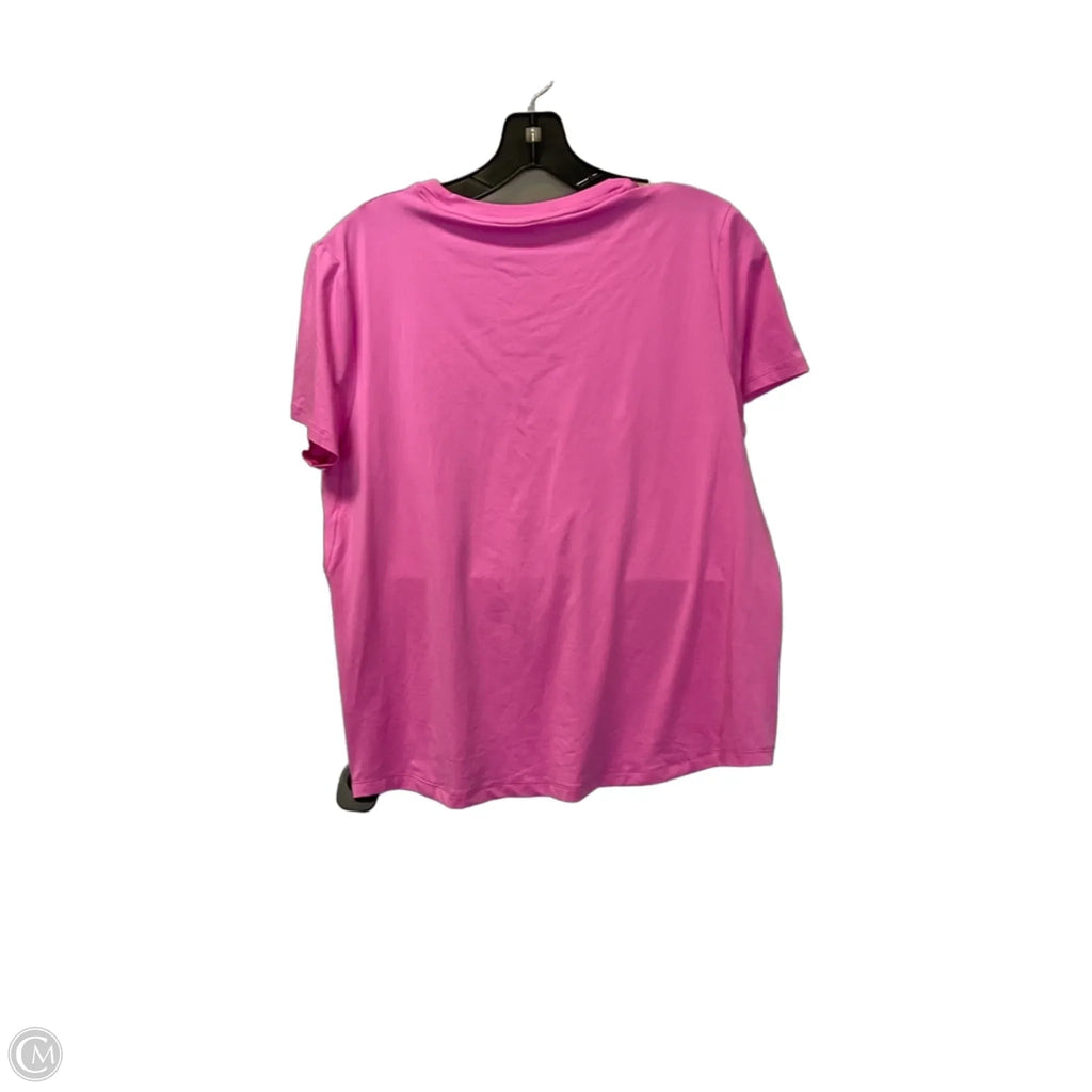 Athletic Top Short Sleeve By Nike Apparel In Pink, Size: M