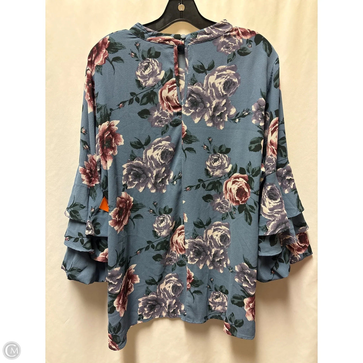 Top Long Sleeve By Andree By Unit In Blue, Size: 2x