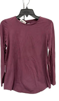 Top Long Sleeve Basic By Pure Jill In Maroon, Size: Xs