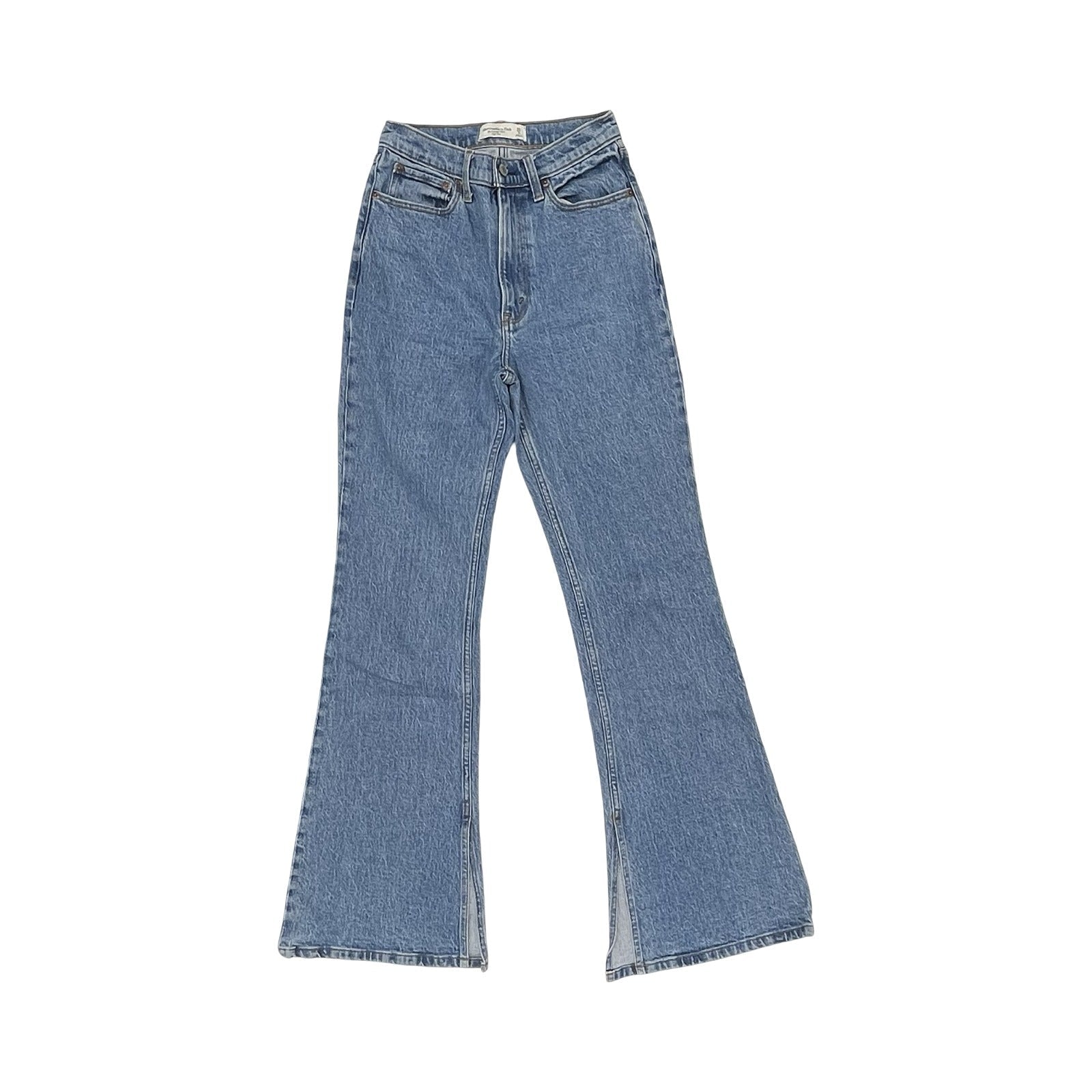 Jeans Flared By Abercrombie And Fitch In Blue Denim, Size:0