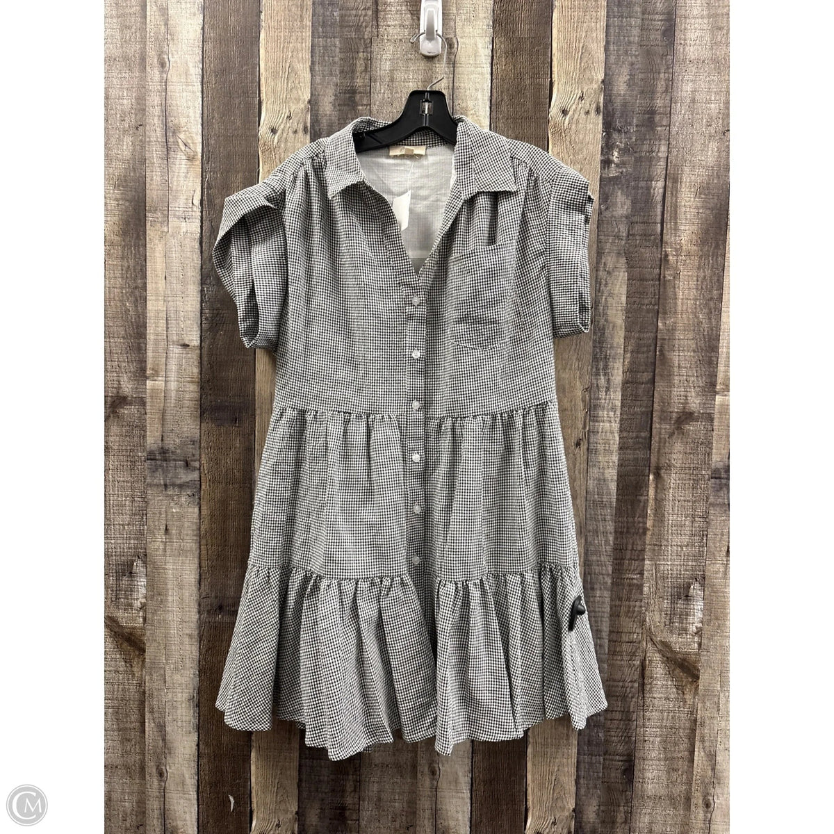 Dress Casual Short By Elan In Checkered Pattern, Size: S