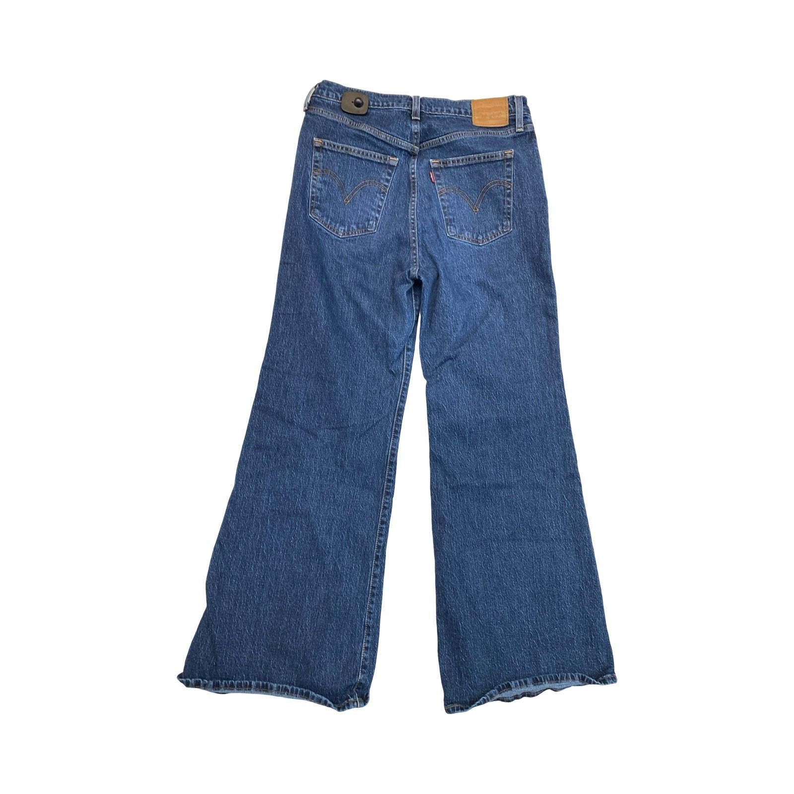 Jeans Wide Leg By Levis In Blue Denim, Size:12