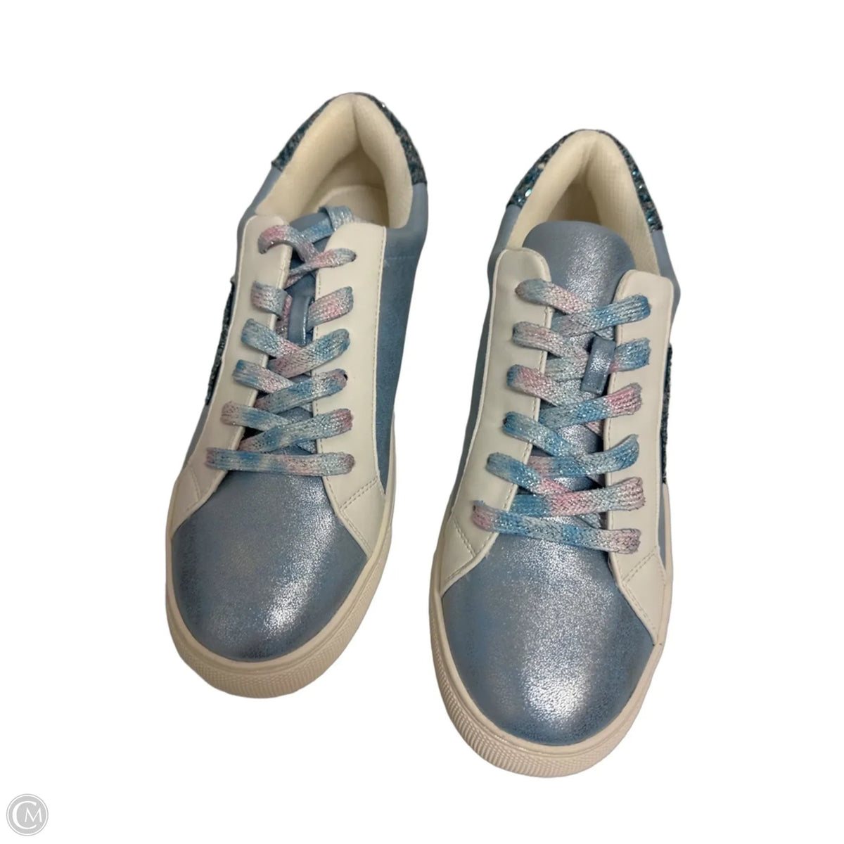 Shoes Sneakers By Corkys In Blue & White, Size: 10