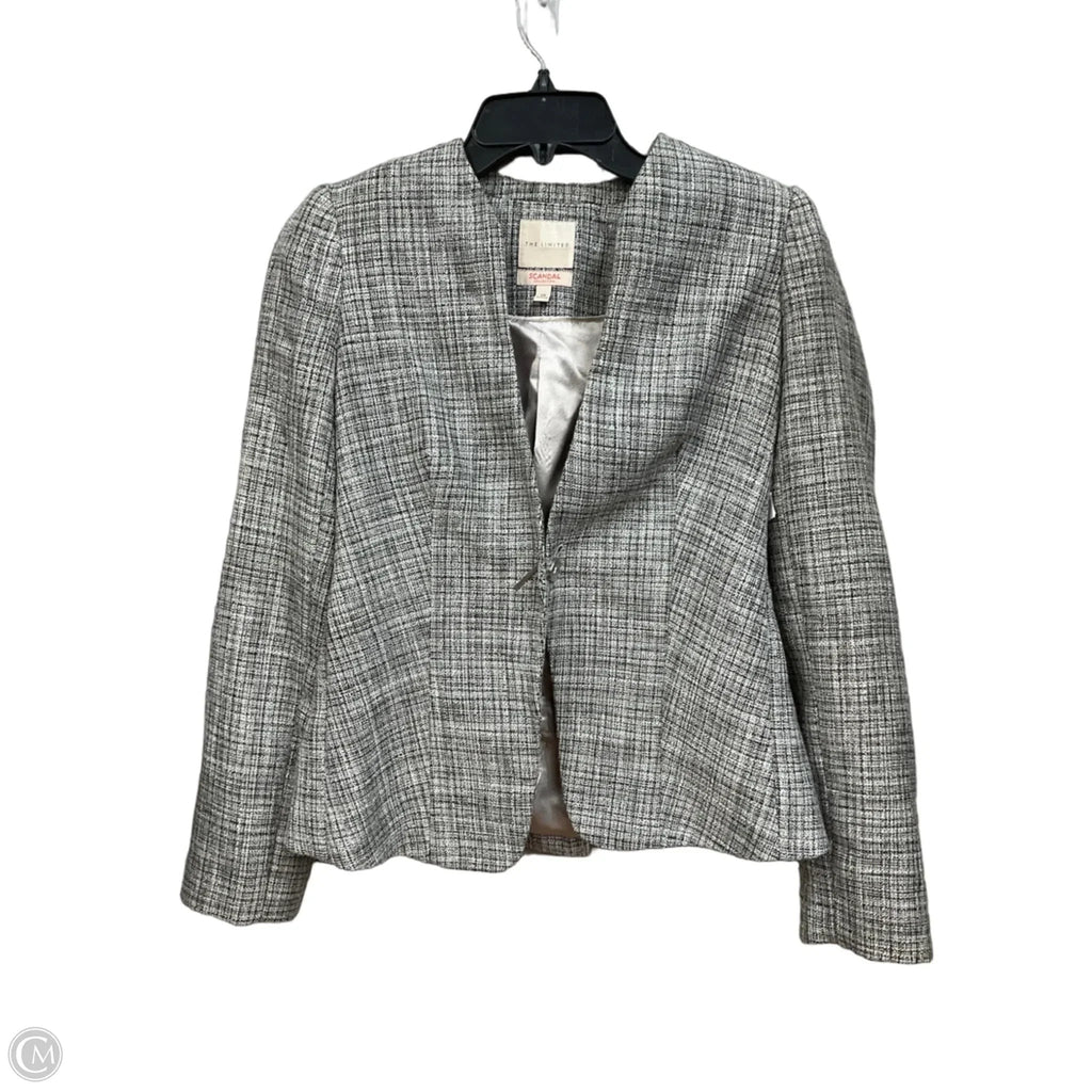 Blazer By Limited In Plaid Pattern, Size: Xs