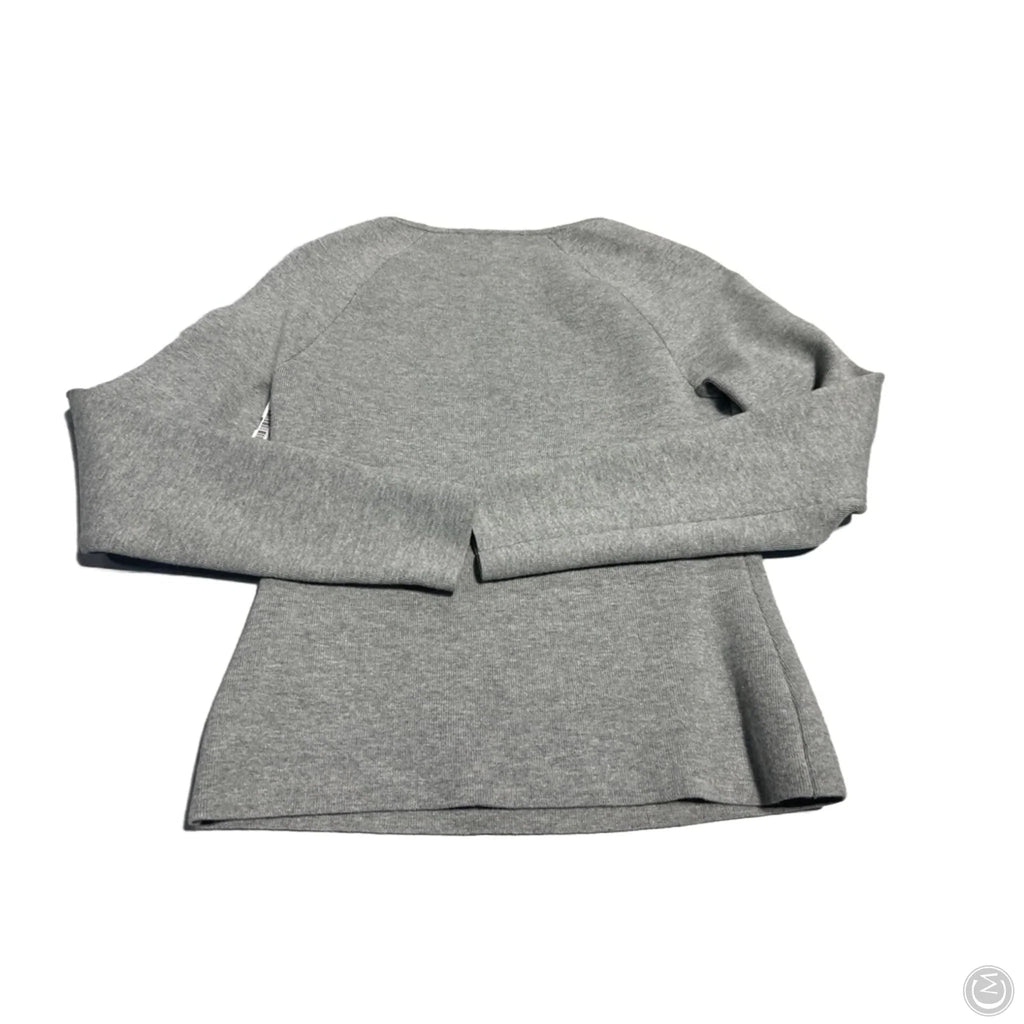 Top Long Sleeve By Abercrombie And Fitch In Grey, Size: L