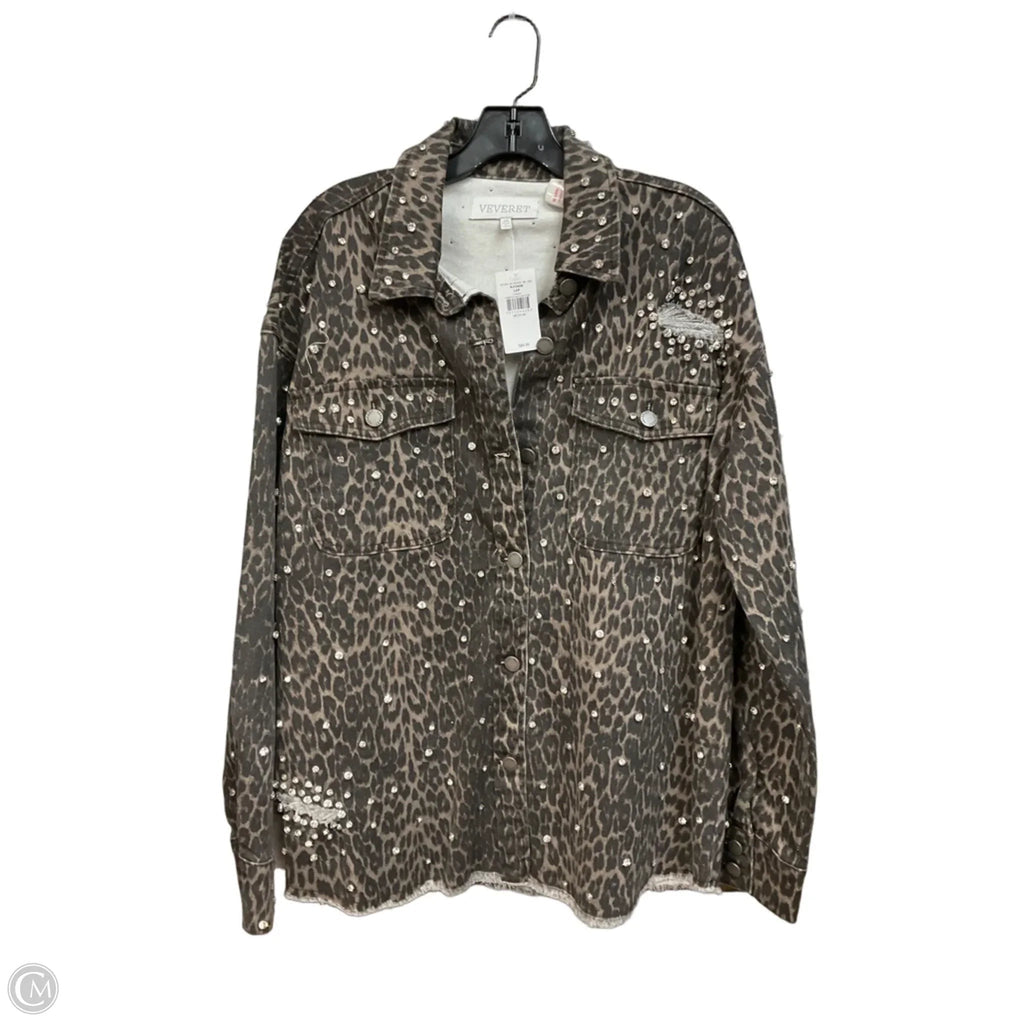 Jacket Denim By Veveret In Animal Print, Size: M