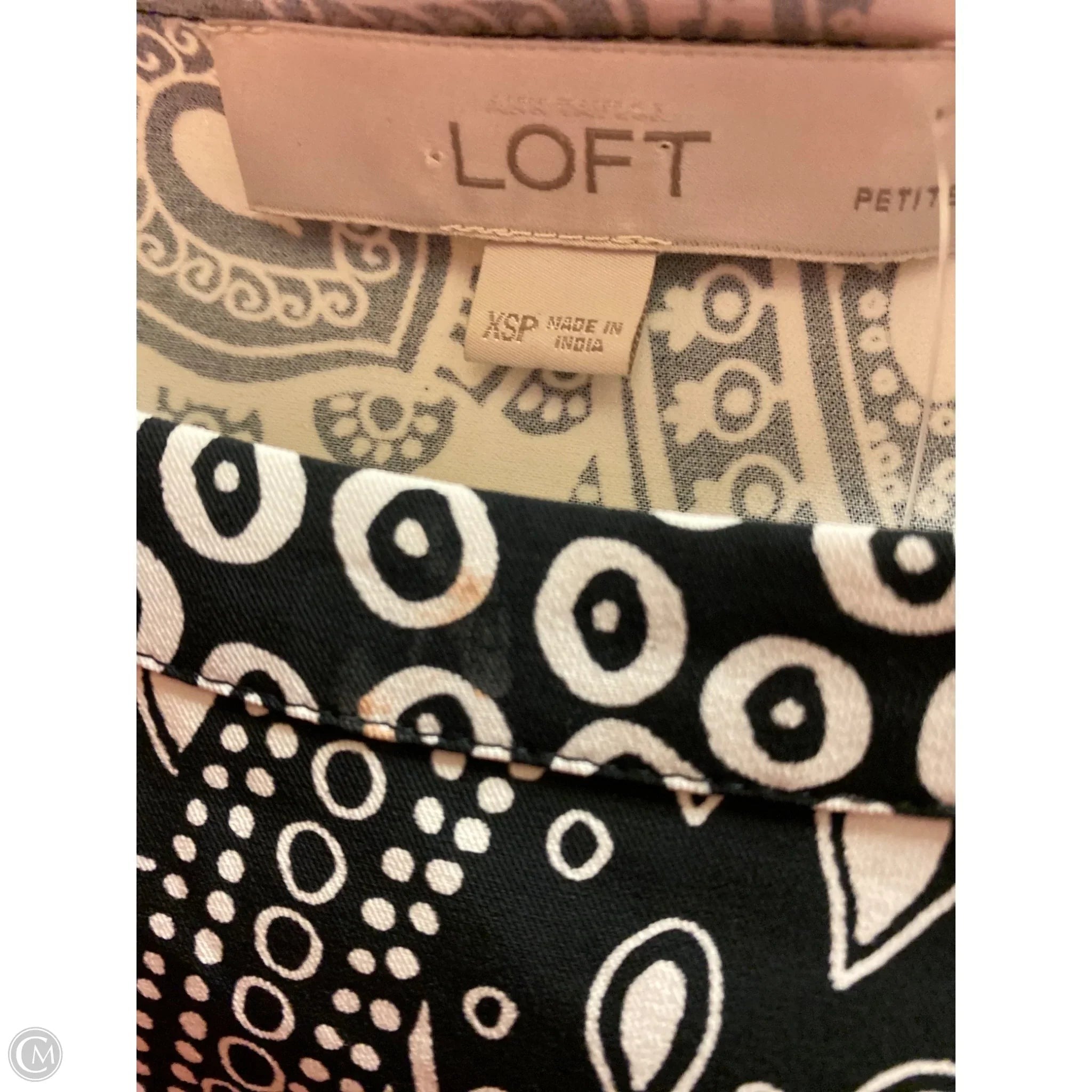 Dress Casual Midi By Loft In Black & White, Size: Xsp