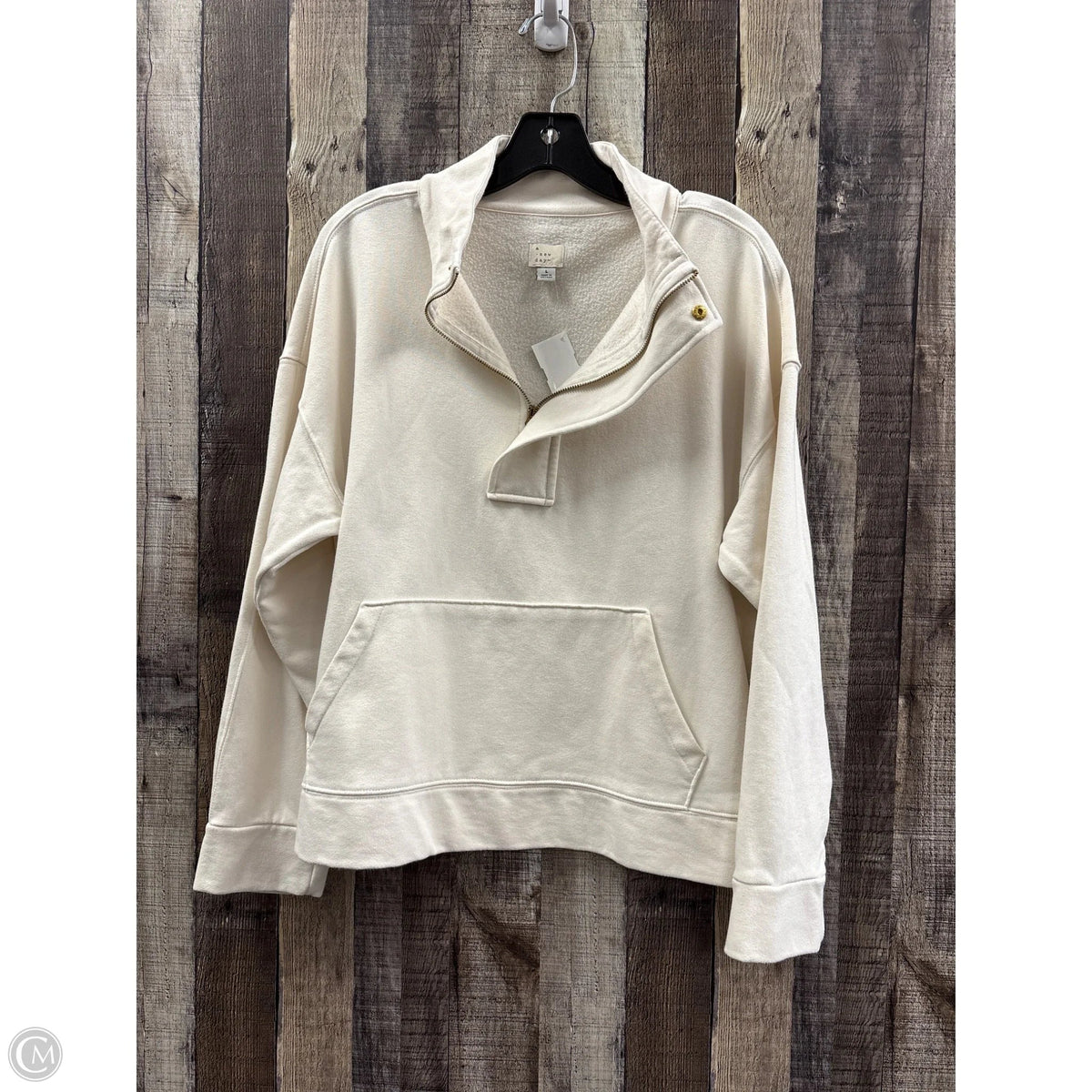 Sweatshirt Collar By A New Day In Cream, Size: L