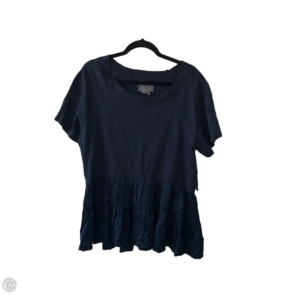 Top Short Sleeve By Anthropologie In Blue, Size: Xl
