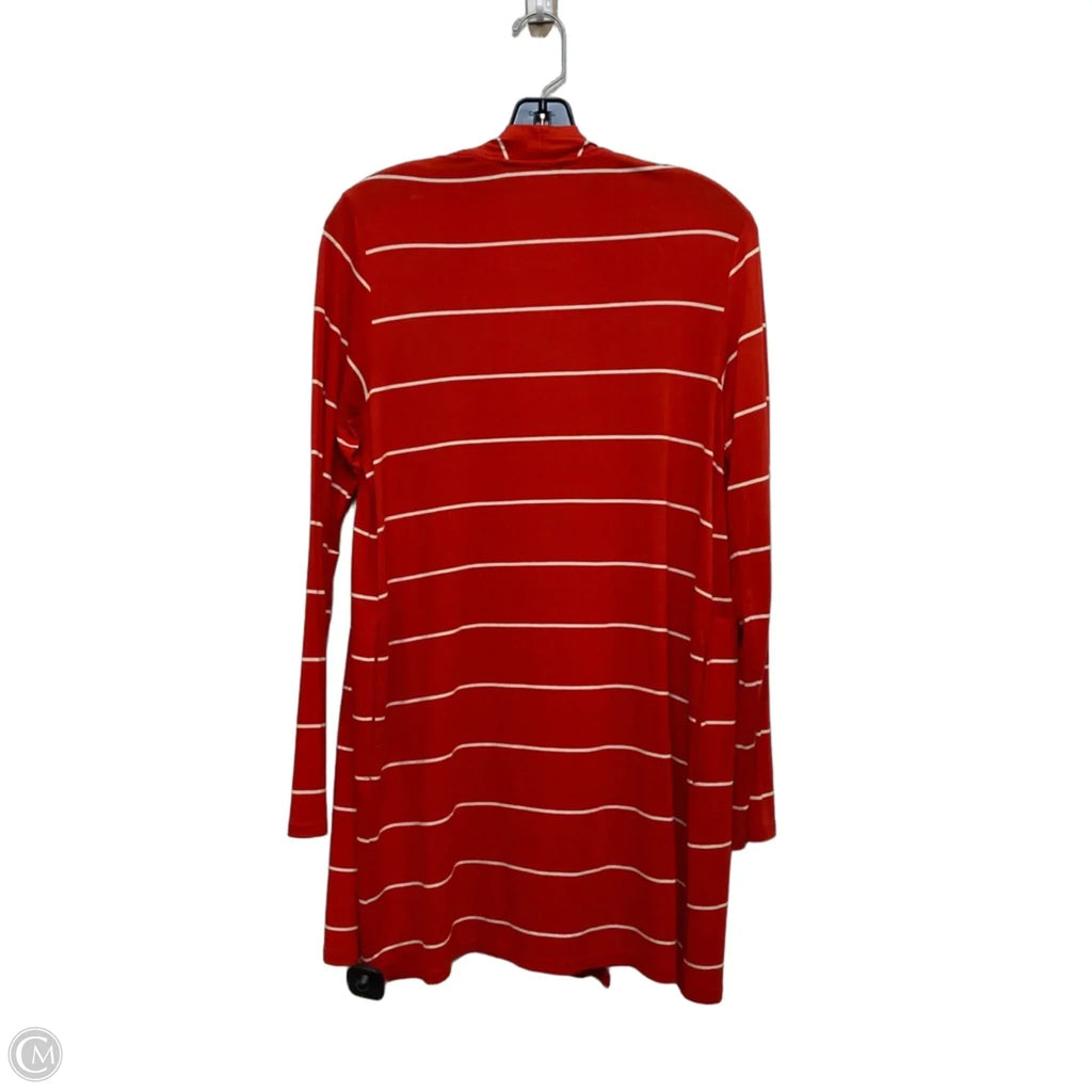 Cardigan By Lands End In Red & White, Size: S