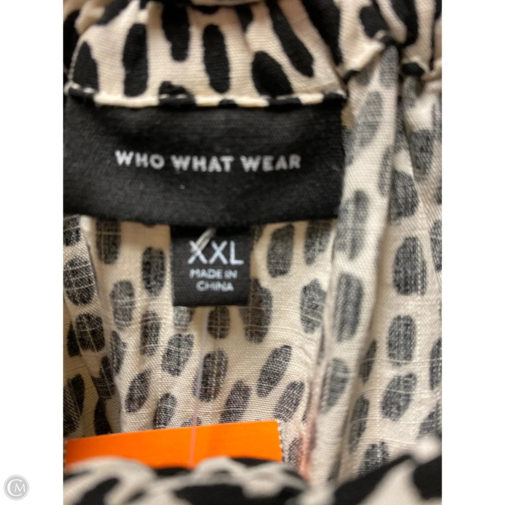 Top Short Sleeve By Who What Wear In Black, Size: Xxl
