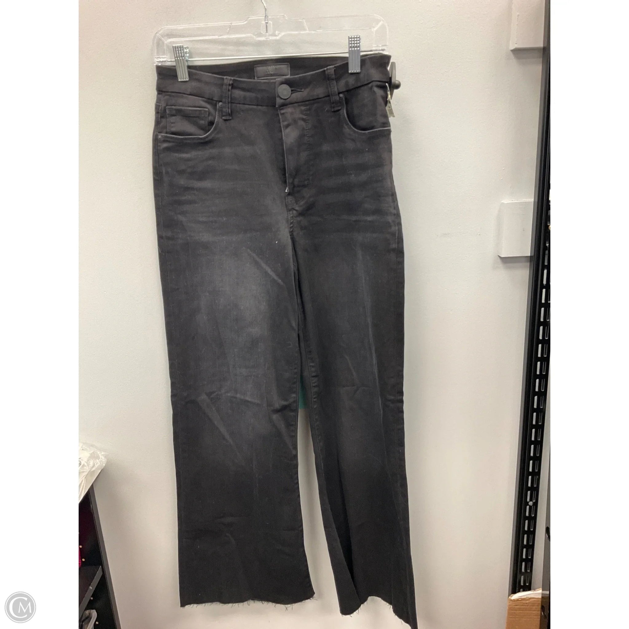 Jeans Wide Leg By Kut In Black Denim, Size: 0