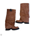 Boots Mid-calf Flats By Clothes Mentor In Brown, Size: 6