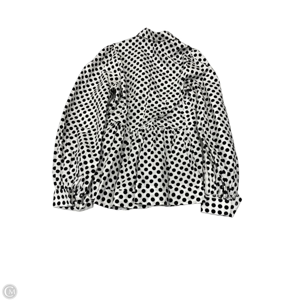 Top Long Sleeve By Greyson In Polkadot Pattern, Size: Xs