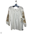 Top Long Sleeve By Talbots In White, Size: 2x