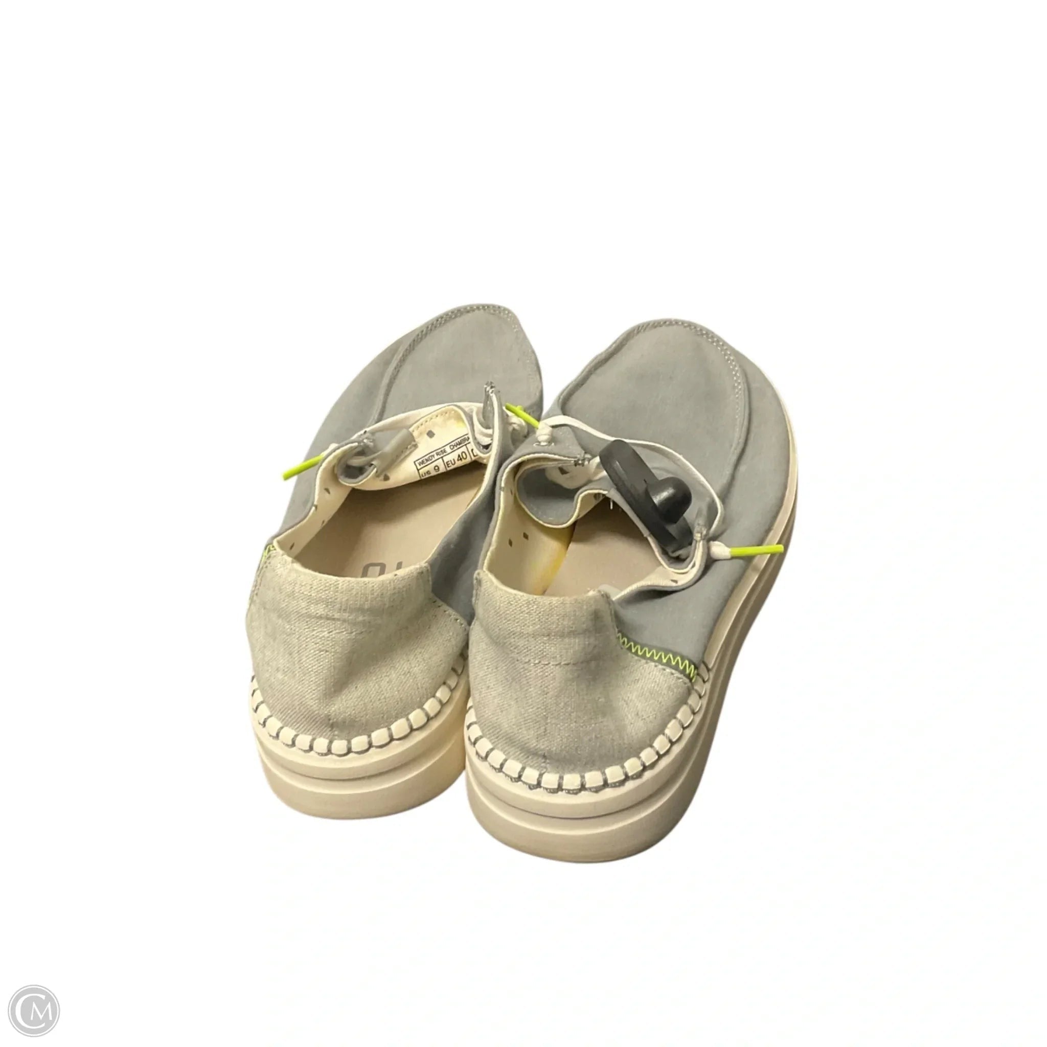 Shoes Flats By Hey Dude In Grey, Size: 9