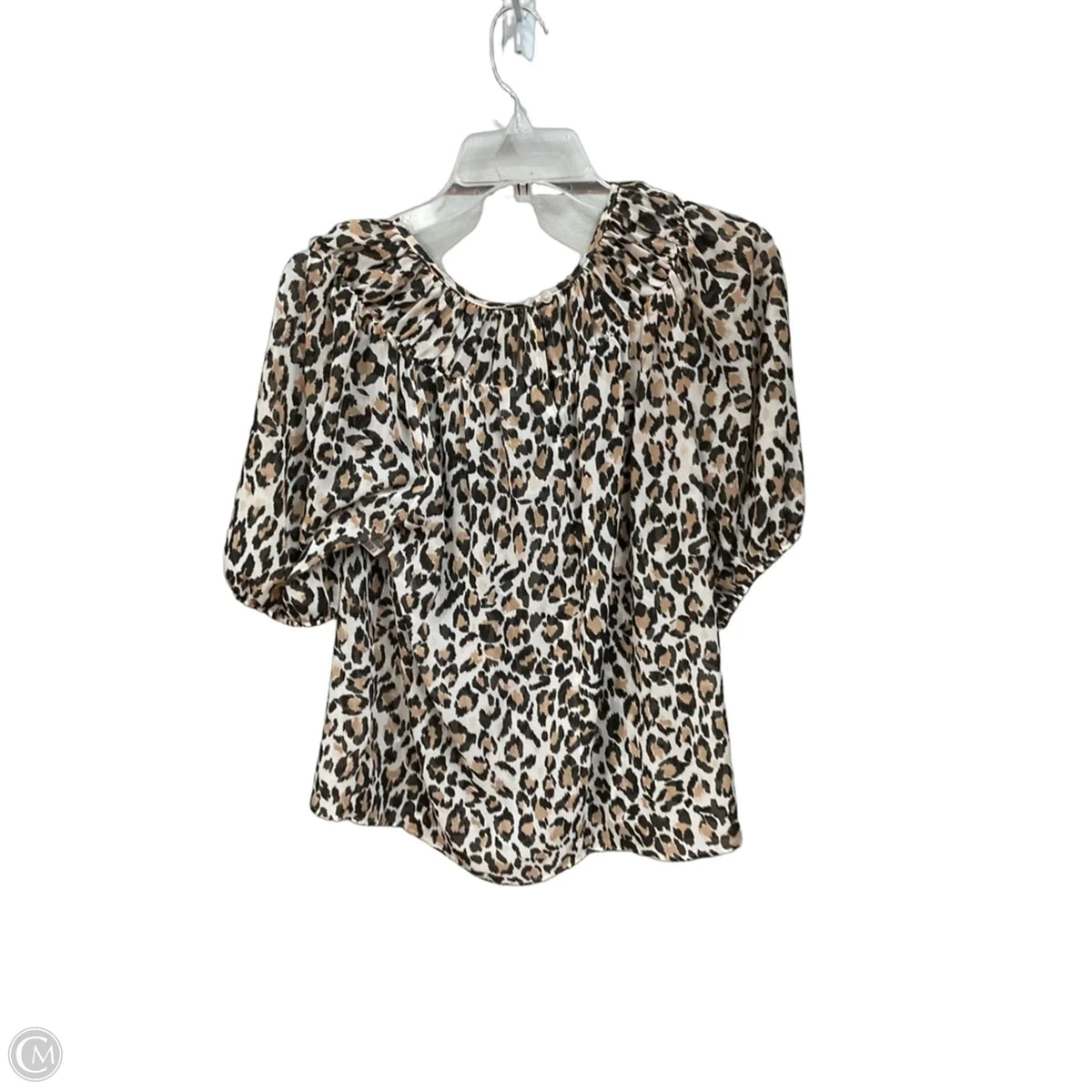 Blouse Short Sleeve By Banana Republic In Animal Print, Size: Xs