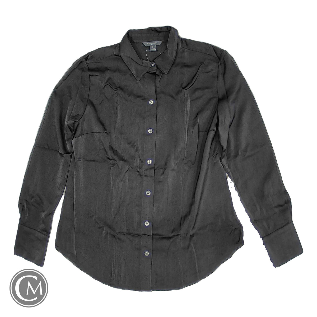 Blouse Ls By Banana Republic In Black, Size: S