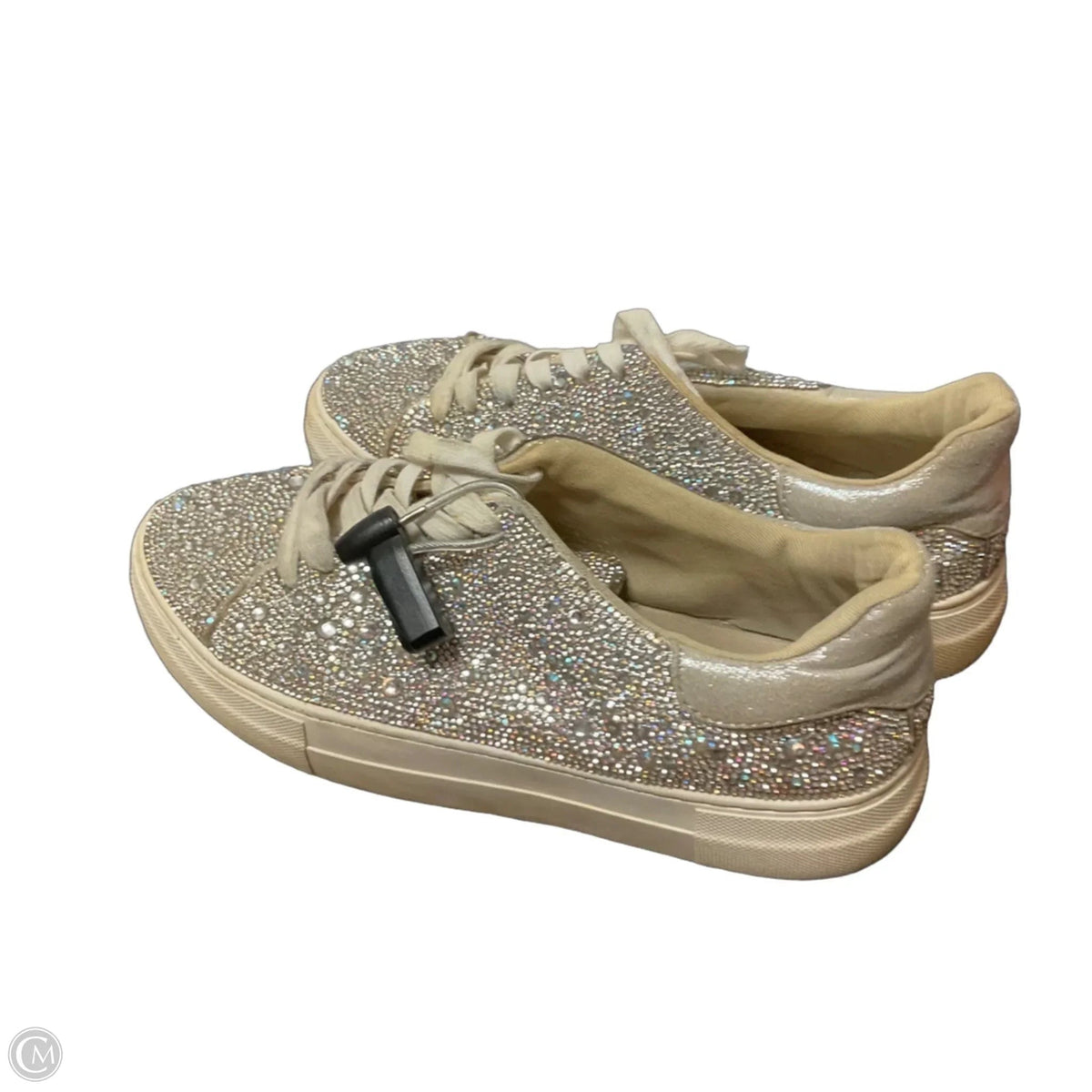 Shoes Sneakers By Betsey Johnson In Silver, Size: 8.5