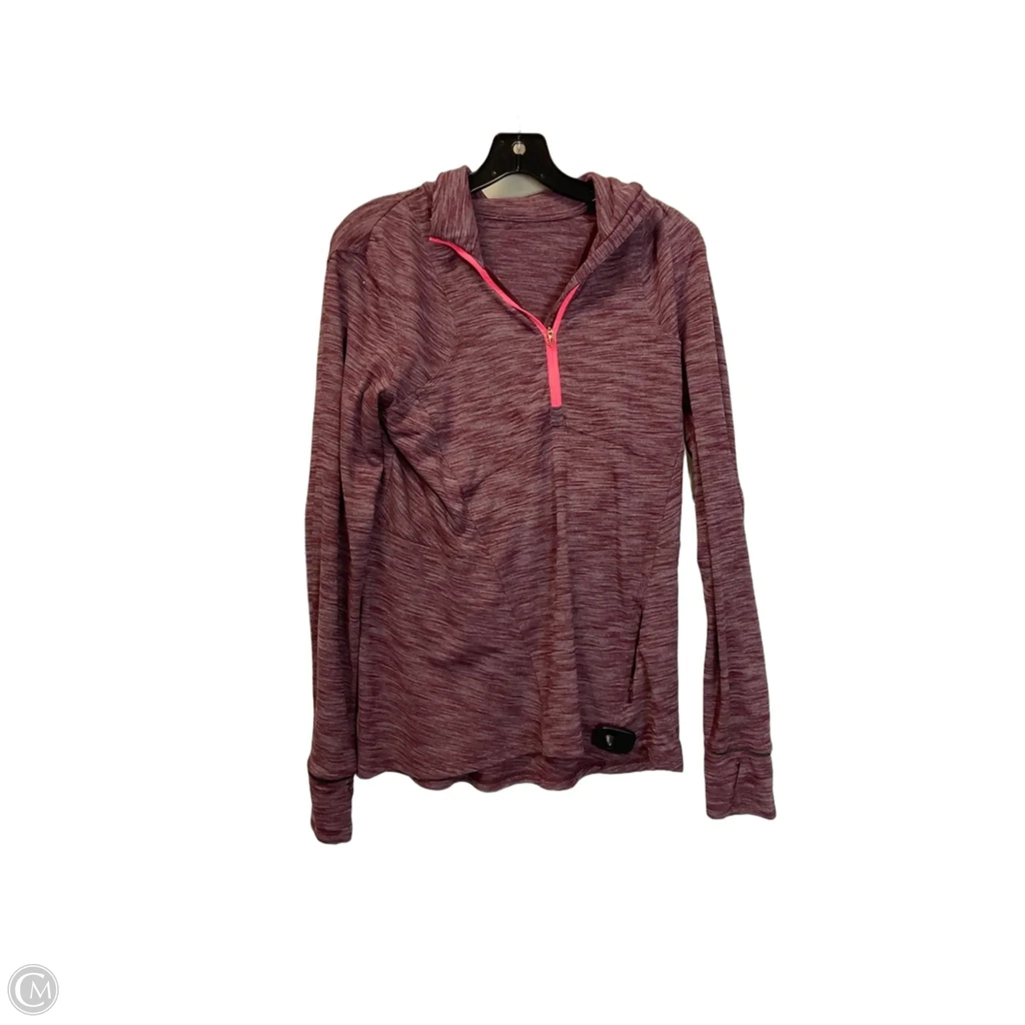 Athletic Top Long Sleeve Collar By Lululemon In Red, Size: 10