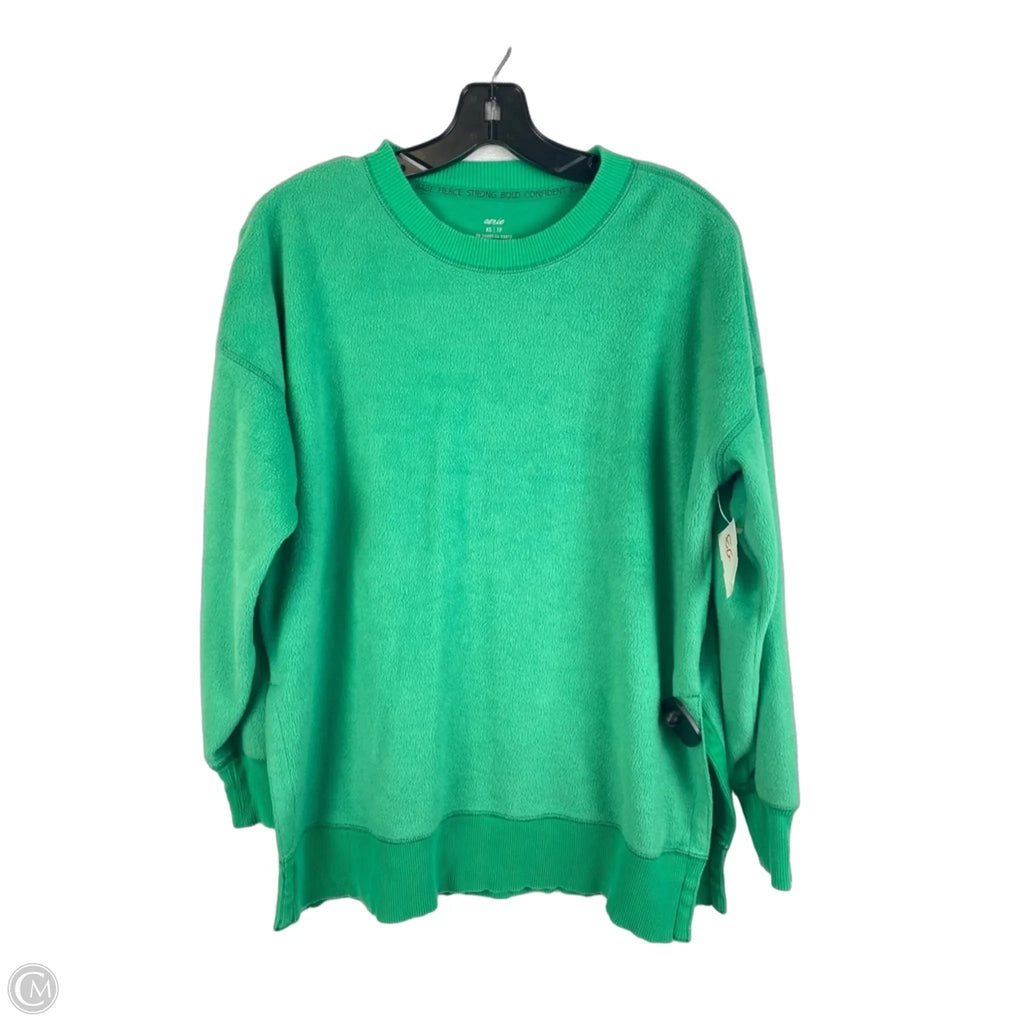 Sweatshirt Crewneck By Aerie In Green, Size: Xs