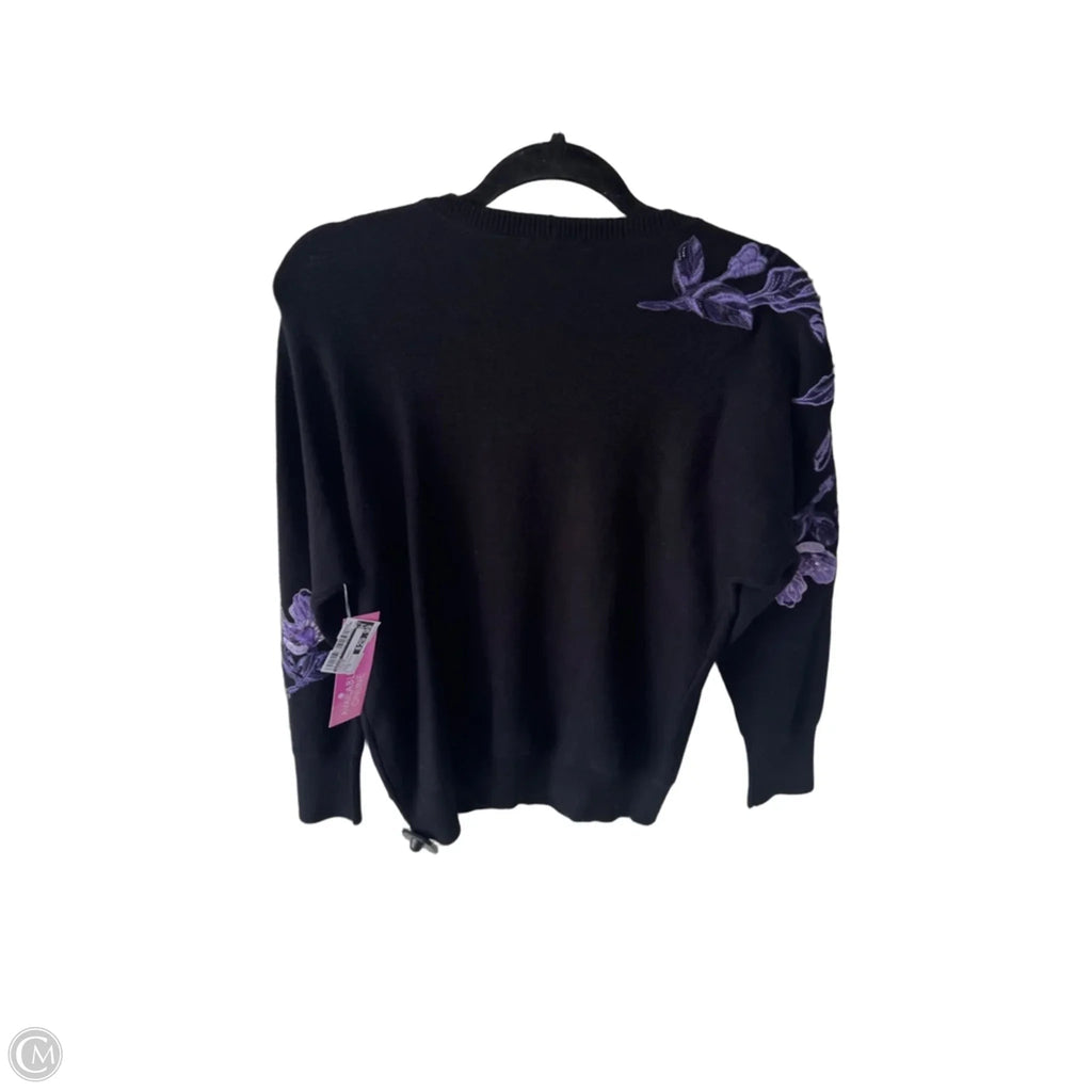 Sweater By Chicos In Black & Purple, Size: S
