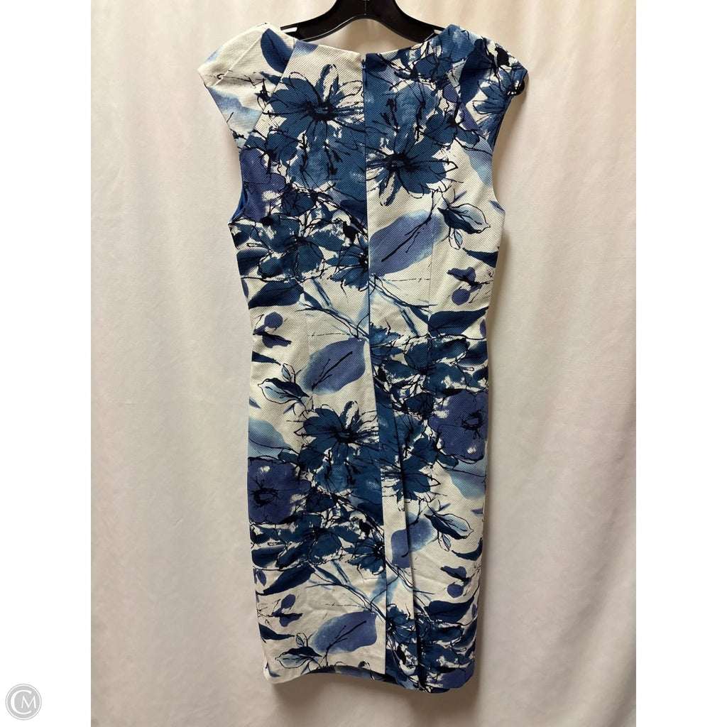 Dress Casual Midi By Saks Fifth Avenue In Blue, Size: M