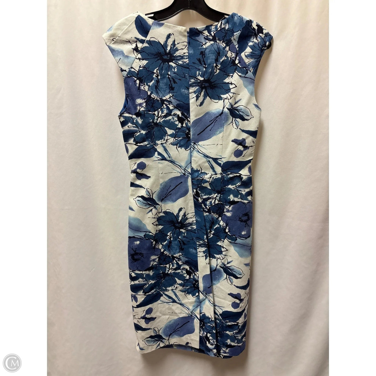 Dress Casual Midi By Saks Fifth Avenue In Blue, Size: M