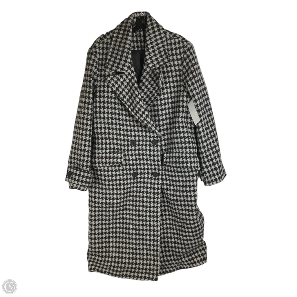 Coat Designer By All Saints In Black & Grey, Size: 12