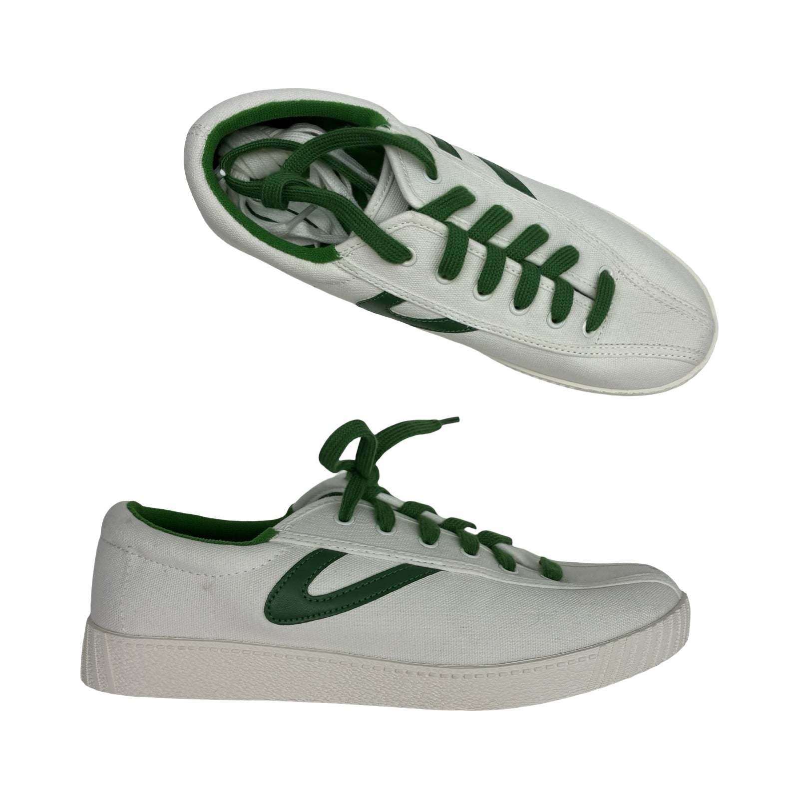 Shoes Sneakers By Tretorn In Cream & Green, Size:9