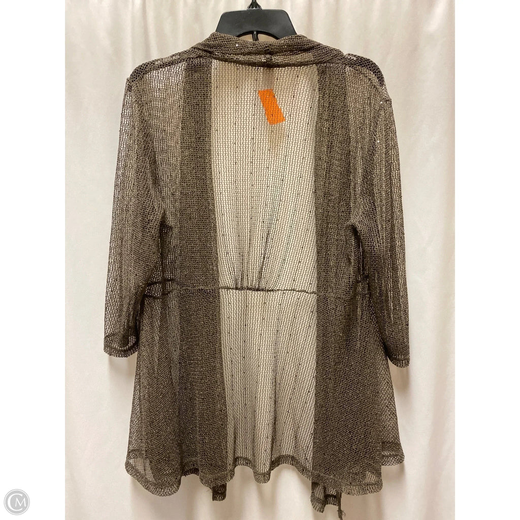 Cardigan By Clothes Mentor In Taupe, Size: M
