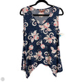 Top Sleeveless By Sjs In Blue & White, Size: L