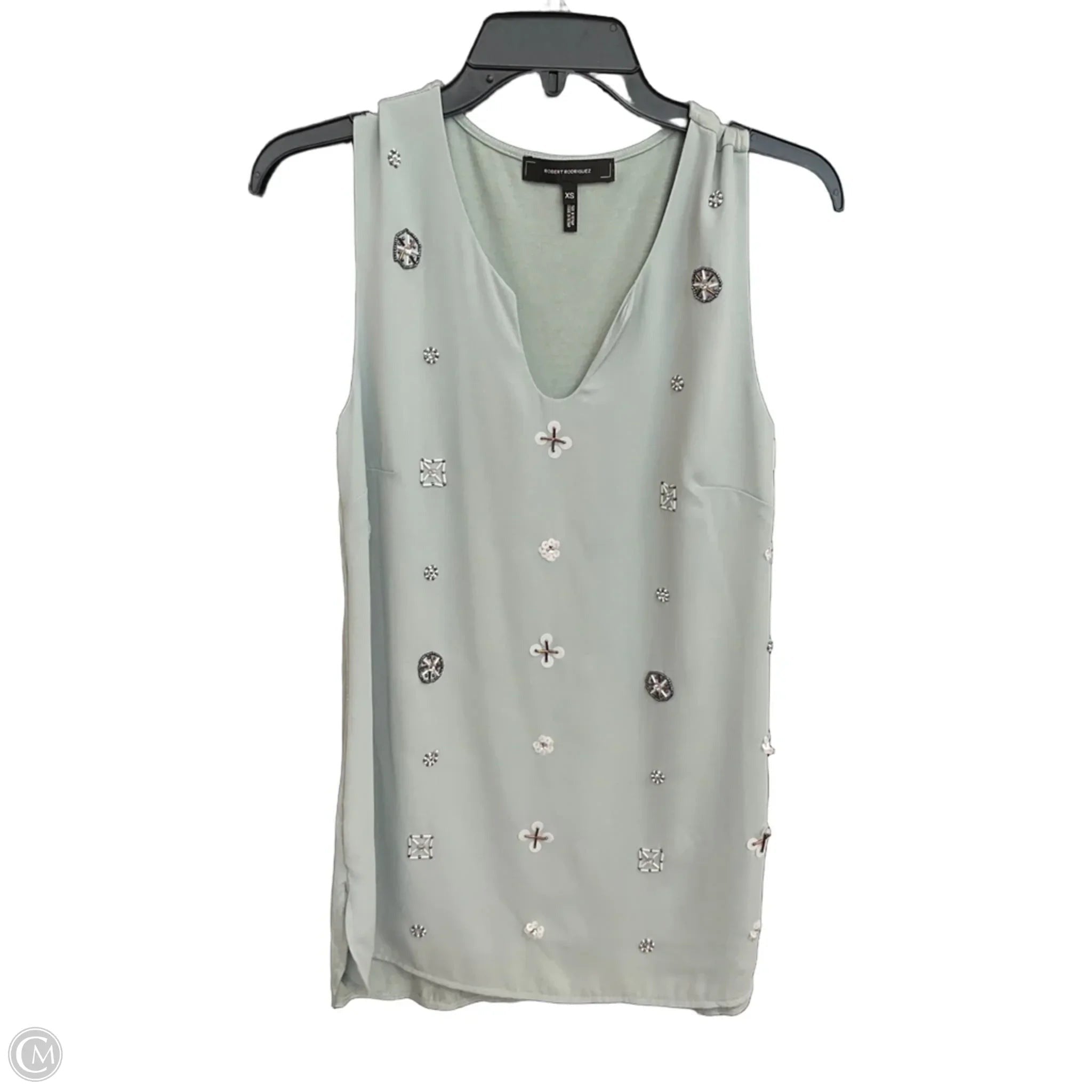 Top Sleeveless By Robert Rodriguez In Green, Size: Xs