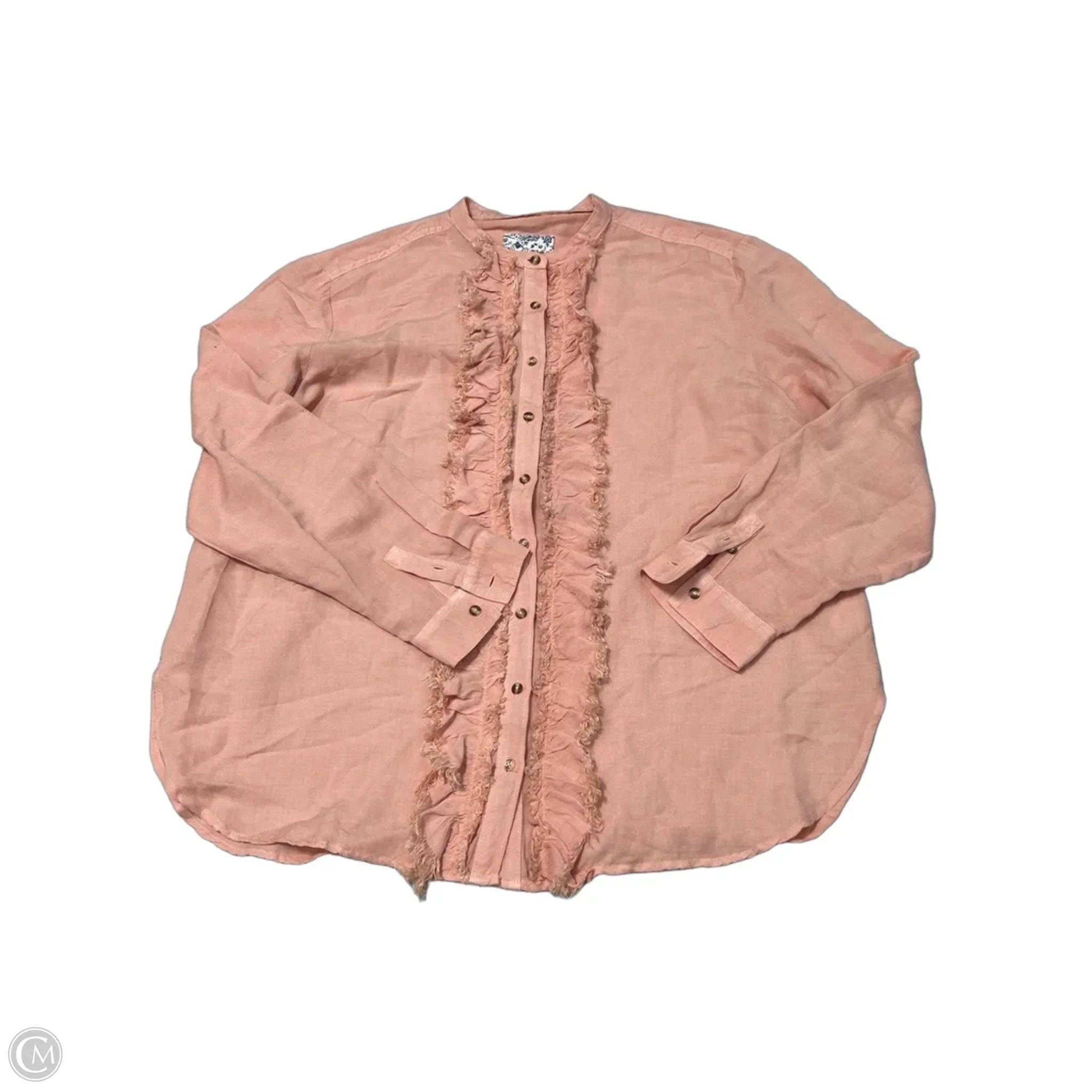 Top Long Sleeve By Pilcro In Pink, Size: Xl